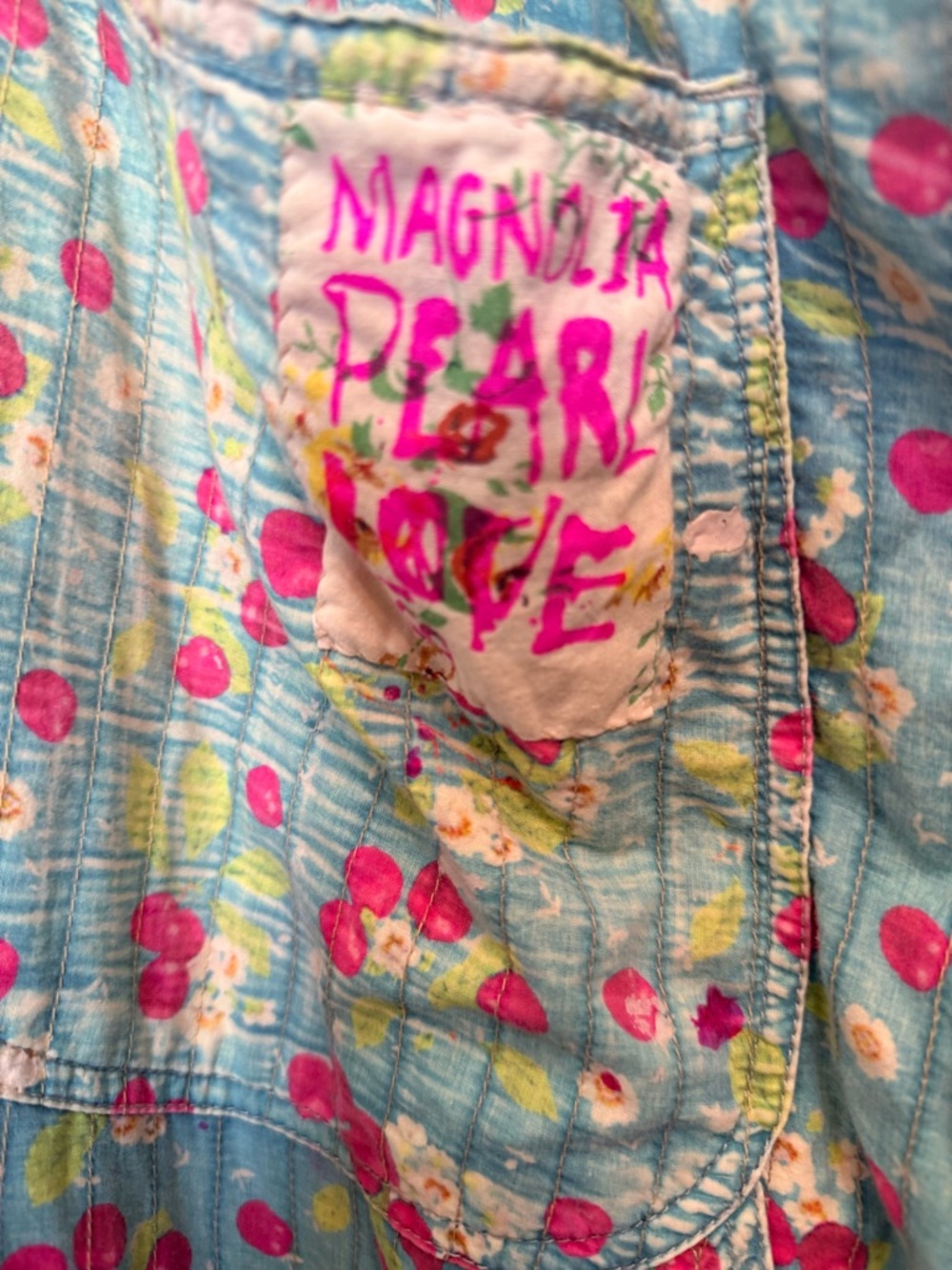 MAGNOLIA PEARL LOVE RARE CHERRY BLOSSOM OVERALLS OS - Picture 14 of 16